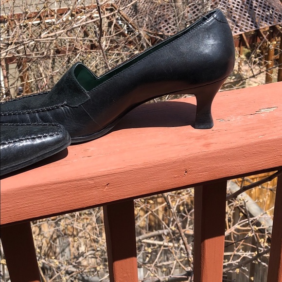 NATURALIZER HAYDEN BLACK LEATHER SUEDE HEELS, 10M - Picture 5 of 5